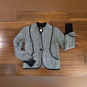 Women's Gray and Black Jacket Dress Jacket by Angel size S